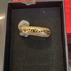 BEAUTIFUL WEDDING SQUARE RHINESTONE RING SIZE 9